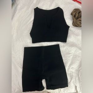 Amazon gym set, tank and shorts